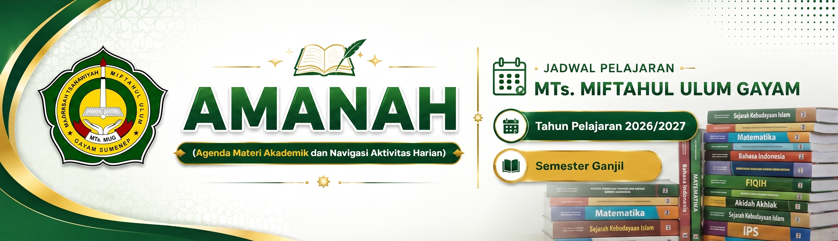 Header Amanah MTs. Miftahul Ulum Gayam